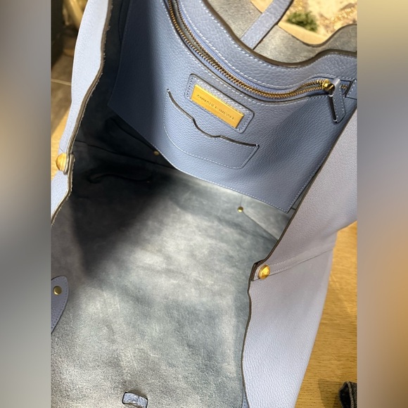 Annabel Ingall Leather Bag with blue, Gold Detail perfet condition - Picture 10 of 15